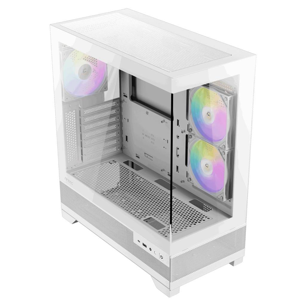 Gabinete Gamer Antec CX700, ARGB, Vidrio Templado, 3 Fanes Blanco