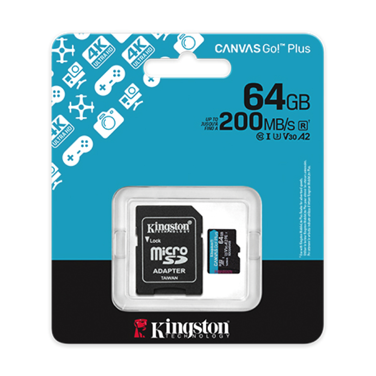 Tarjeta de Memoria MIcro SD Kingston 64GB CANVAS GO PLUS G4
