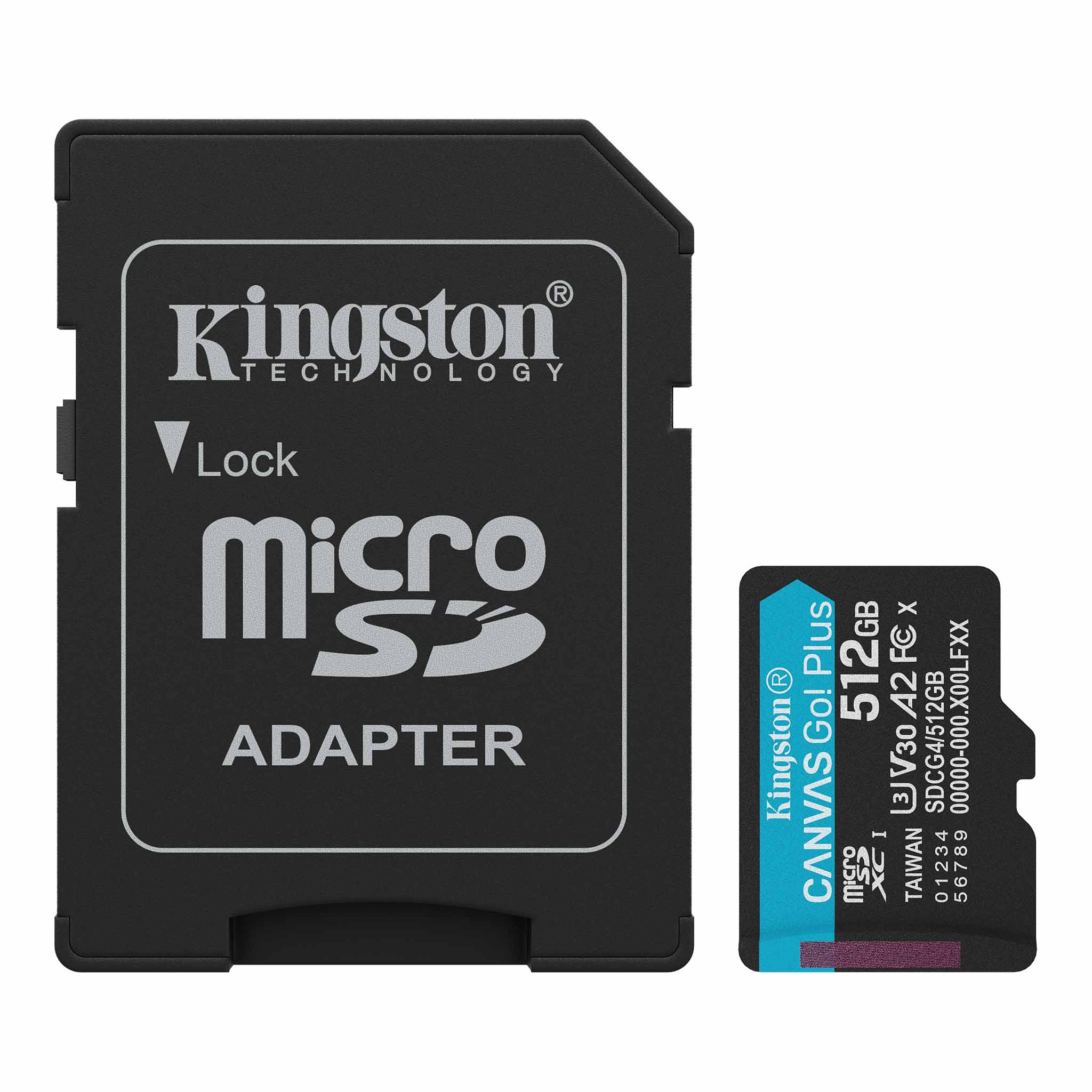 Memoria MicroSD Kingston 512 GB Canvas Go Plus G4 C/Adap