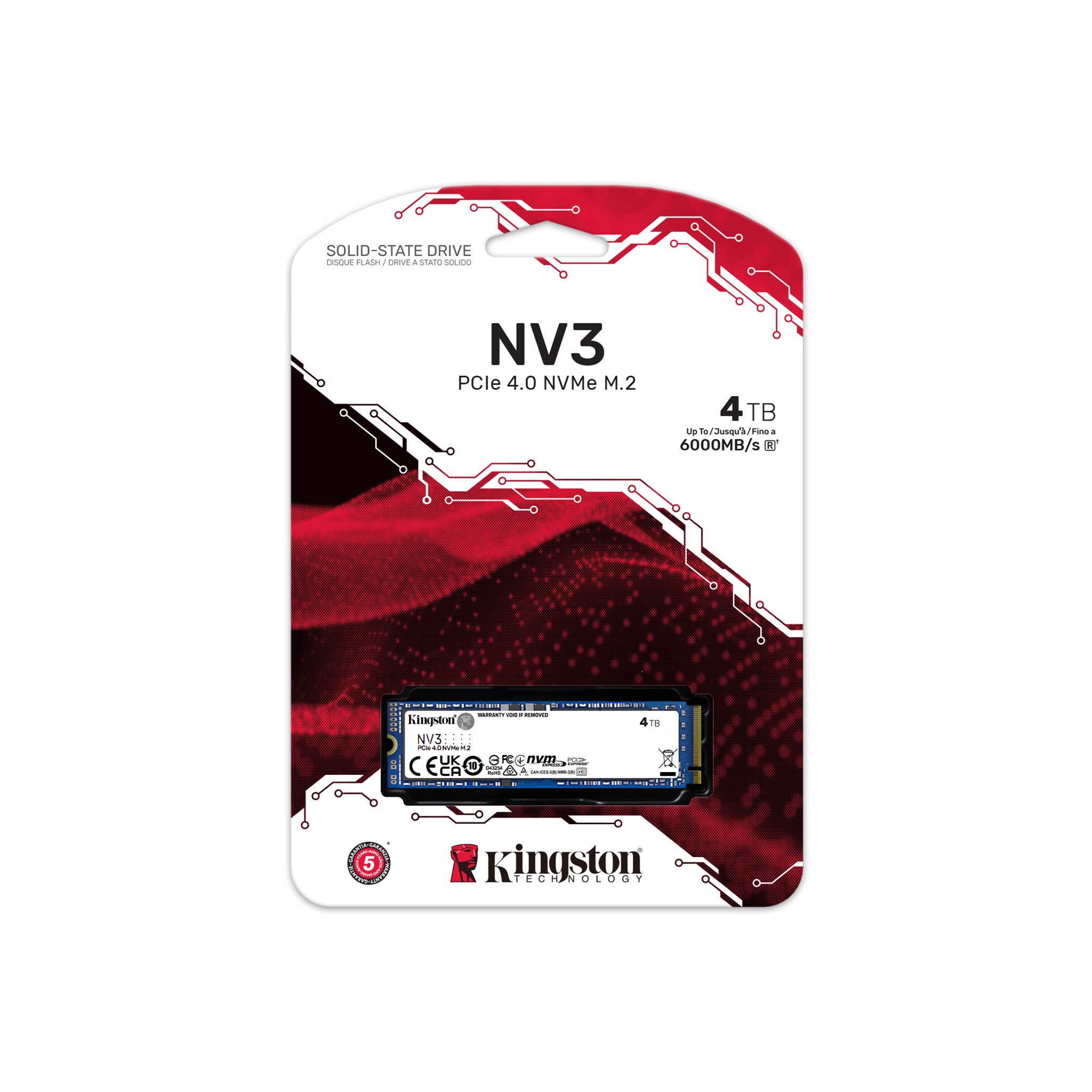 Unidad SSD Kingston 4000Gb NV3 PCIe 4.0 NVMe M2 2280