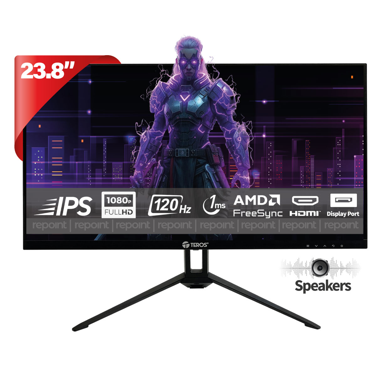 Monitor IPS Teros TE-2415S, 23.8, FHD, 1MS, 120HZ, Displayport, Hdmi