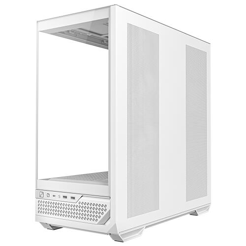 Gabinete Antec C7 ARGB blanco, Diseño con vista panorámica de 270°, enfriamiento vertical, 3 ventiladores inversores ARGB PWM de 120mm y 1 ventilador ARGB PWM de 140mm preinstalados