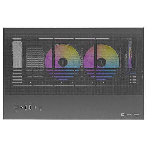 Gabinete Antec C8 ARGB negro, Torre completa, 464 x 303 x 476 mm, Acero + Plástico + Vidrio, Soporte de placa base E-ATX (280 mm), ATX, M-ATX, ITX