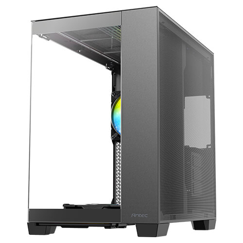 Gabinete Antec C8 ARGB negro, Torre completa, 464 x 303 x 476 mm, Acero + Plástico + Vidrio, Soporte de placa base E-ATX (280 mm), ATX, M-ATX, ITX