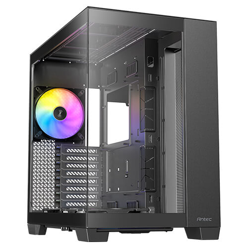 Gabinete Antec C8 ARGB negro, Torre completa, 464 x 303 x 476 mm, Acero + Plástico + Vidrio, Soporte de placa base E-ATX (280 mm), ATX, M-ATX, ITX