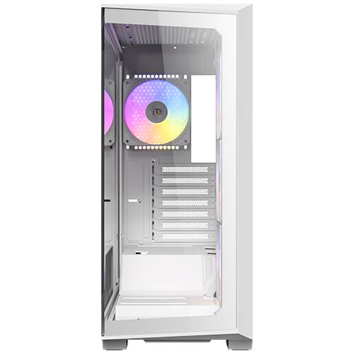 Gabinete Antec C3 ARGB blanco, Torre media, 470 x 210 x 485 mm, Vidrio templado de 4 mm