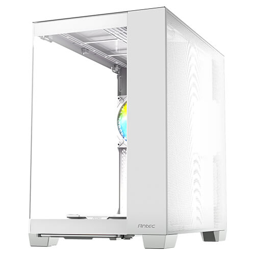 Gabinete Antec C8 ARGB blanco, Torre completa, 464 x 303 x 476 mm, Acero + Plástico + Vidrio, Soporte de placa base E-ATX (280 mm), ATX, M-ATX, ITX