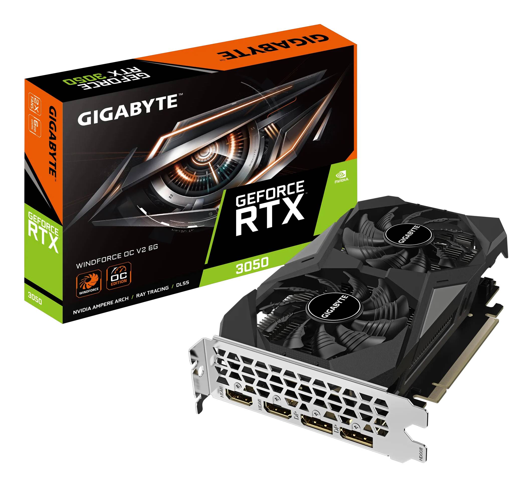 Tarjeta de Video GIGABYTE GeForce RTX 3050 WINDFORCE OC V2, 6GB GDDR6, 96-bit, PCIe 3.0