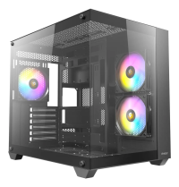 Gabinete Gamer Antec Cx800 Argb Vidrio Templado 3 Fanes Negro