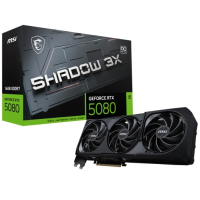 Tarjeta de Video MSI NVIDIA GeForce RTX5080 16G SHADOW 3X OC, 256-bit, PCI 5.0, 16GB GDDR7