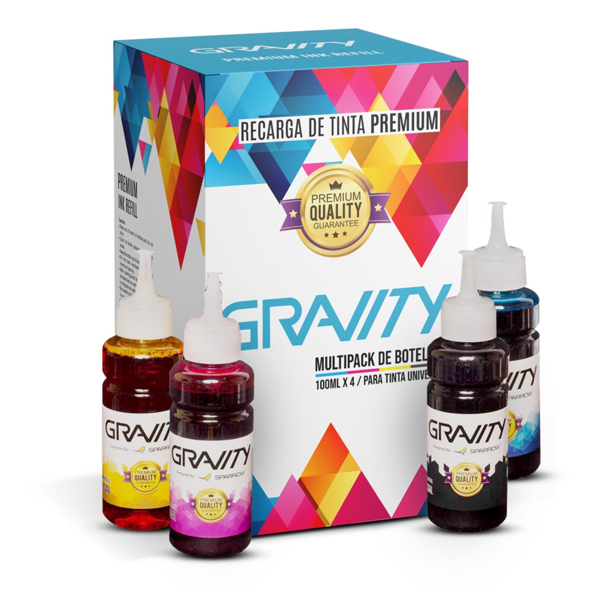 MULTIPACK TINTA 100MLx4 UNIVERSAL CMYK