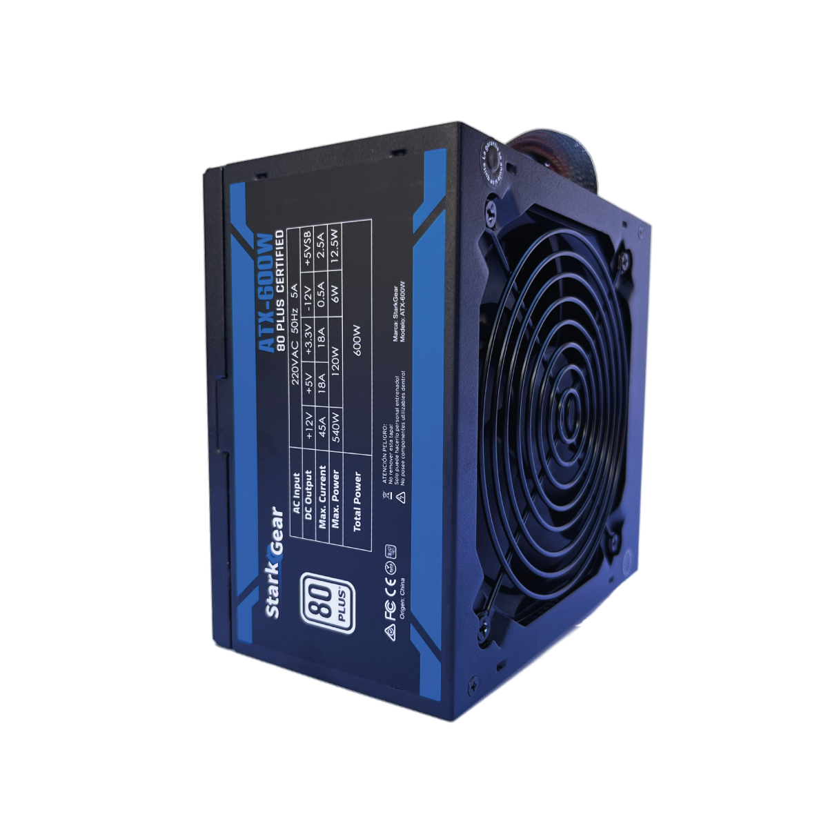 Fuente PC Starkgear, 600W, 80 PLUS WHITE