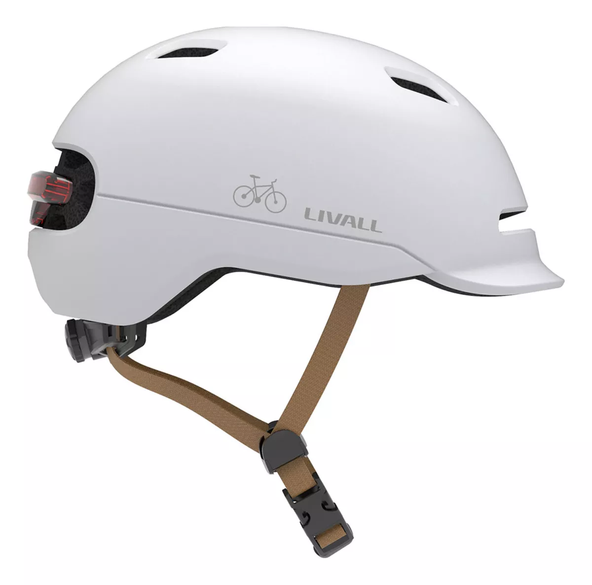 Casco Inteligente LED para Bicicletas o Scooter Livall C20, Talle L, Blanco