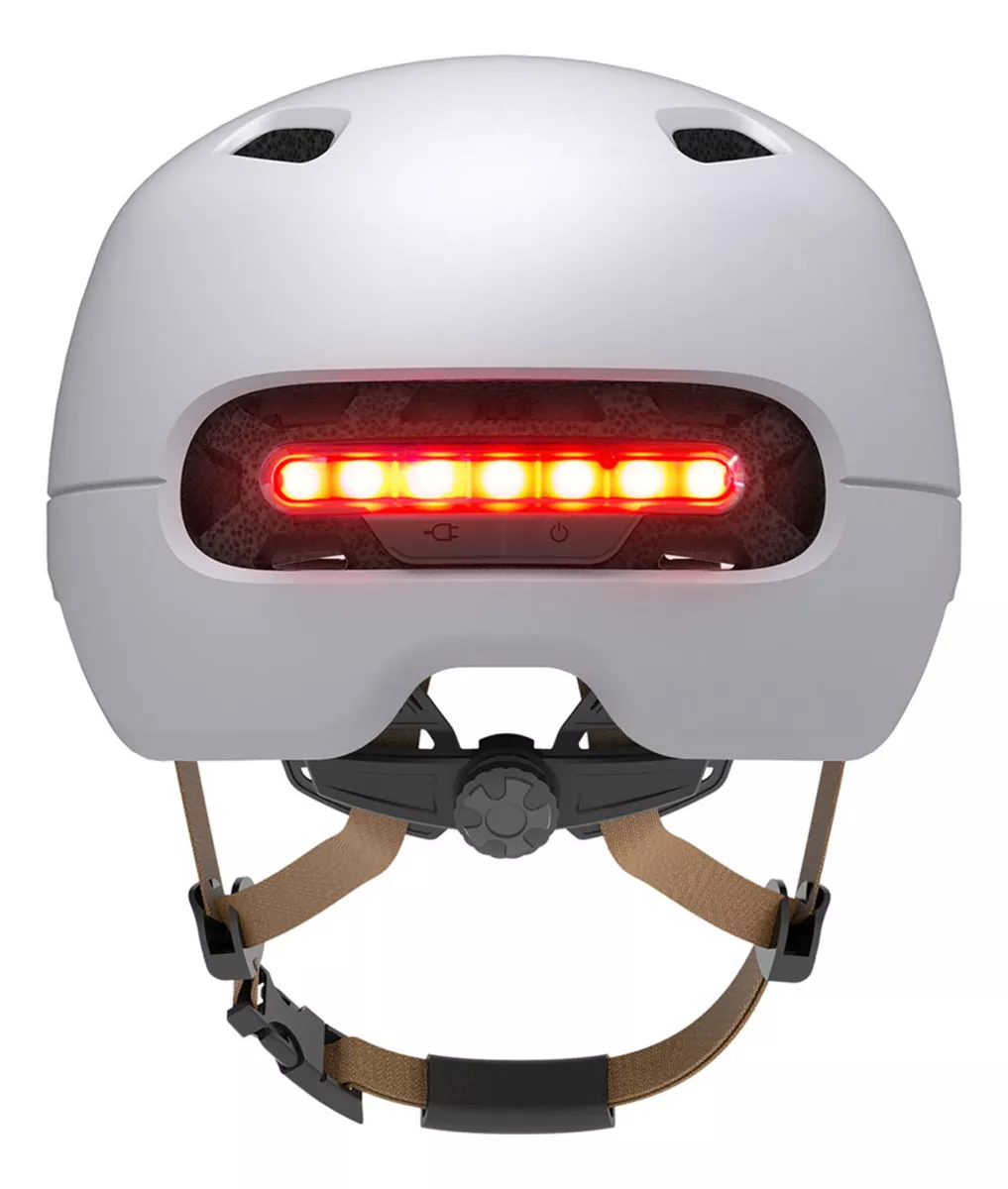 Casco Inteligente LED para Bicicletas o Scooter Livall C20, Talle L, Blanco