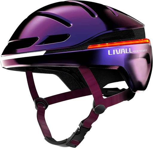 Casco Inteligente LED para Bicicletas o Scooter Livall EVO21, Talla L, Ultraviolet