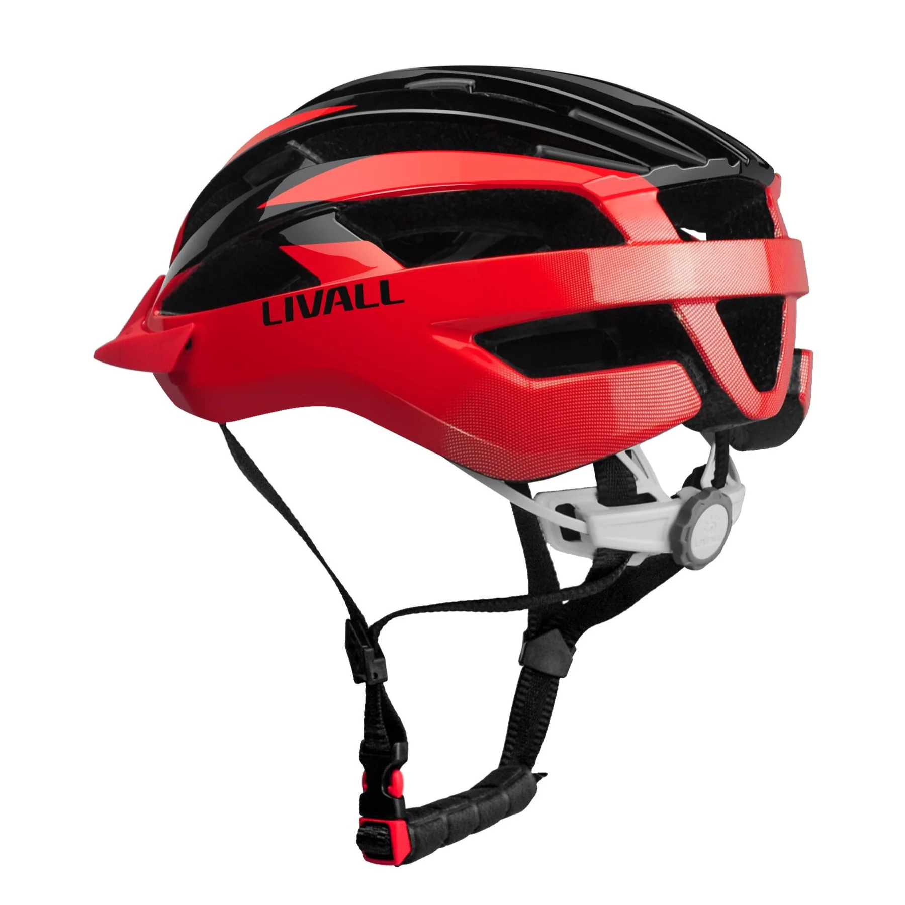 Casco Inteligente LED para Bicicletas o Scooter Livall MT1 NEO, Talla M, Rojo