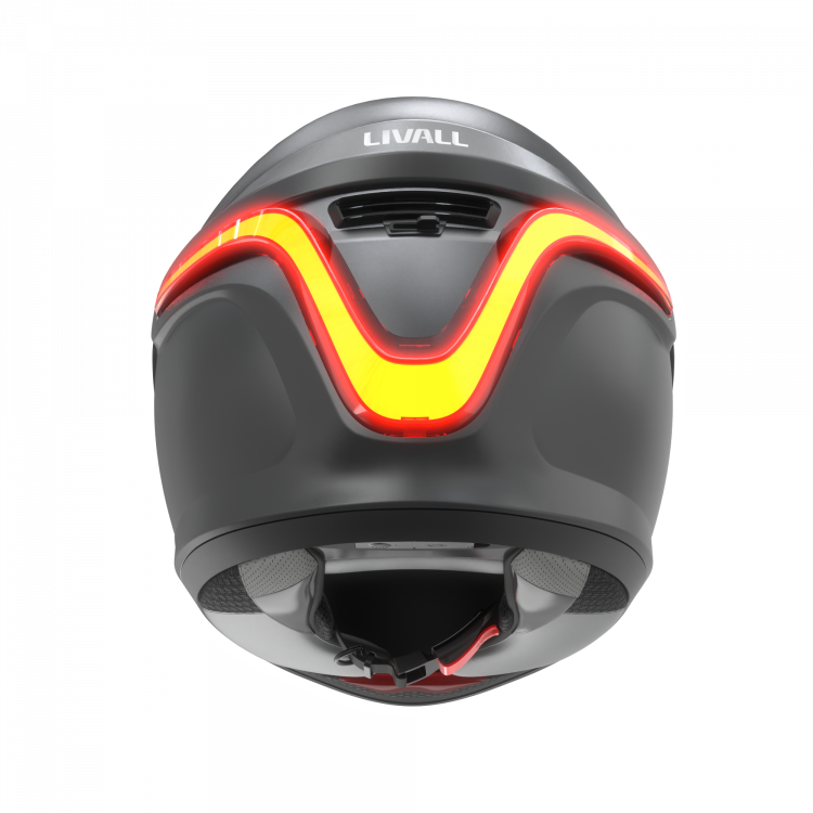 Casco Inteligente Livall MC1, GPS, Leds, Control de Voz, Alerta SOS, Bluetooth,Talle XL, Gris