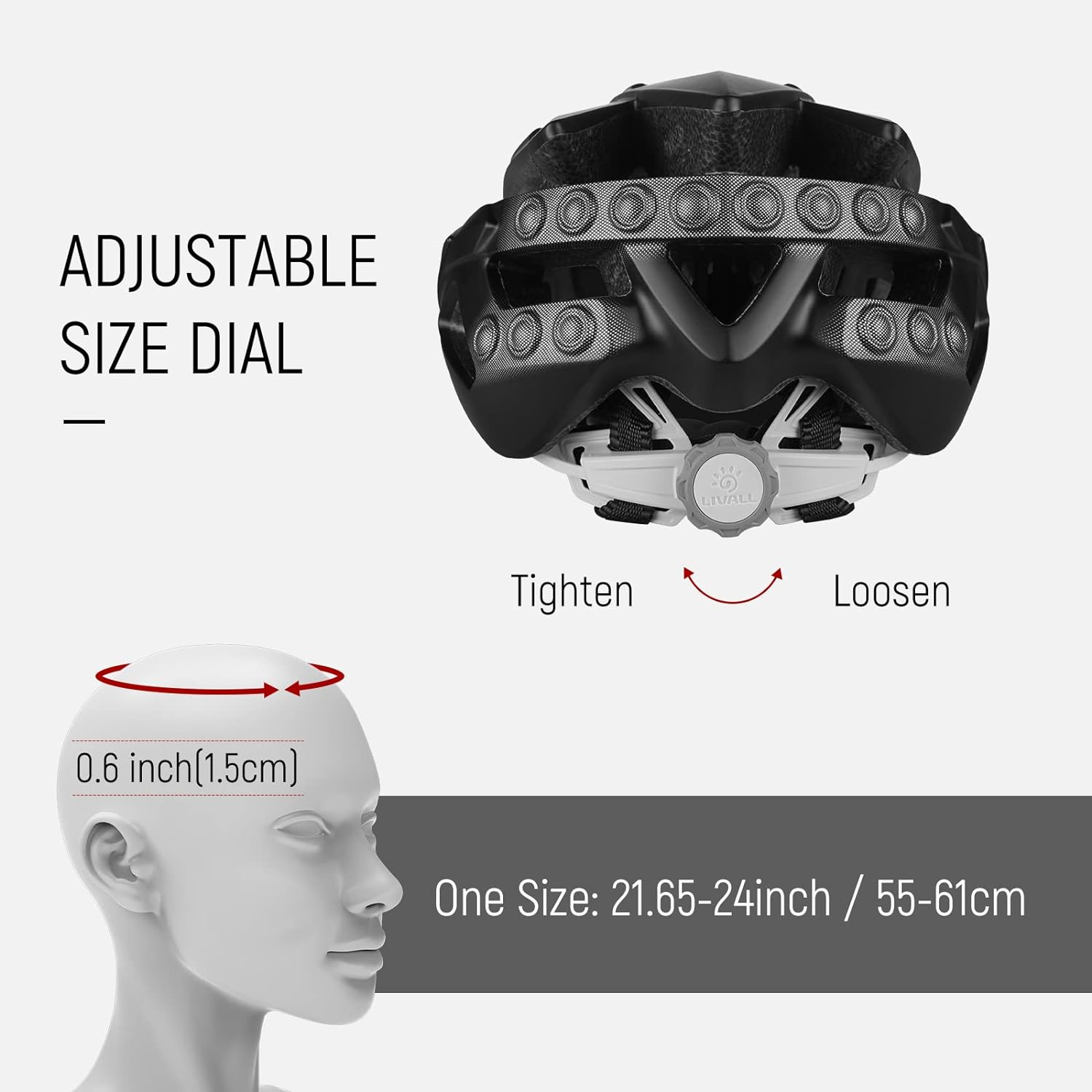 Casco Inteligente Livall BH60 Neo, Leds, SOS Alerta, Bluetooth, Negro