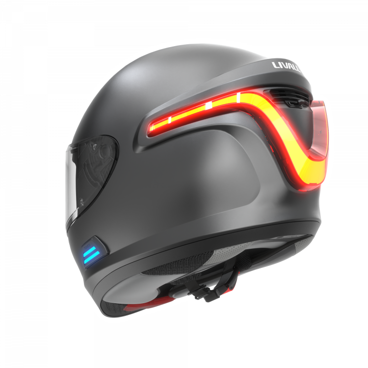 Casco Inteligente Livall MC1, GPS, Leds, Control de Voz, Alerta SOS, Bluetooth,Talle L, Gris