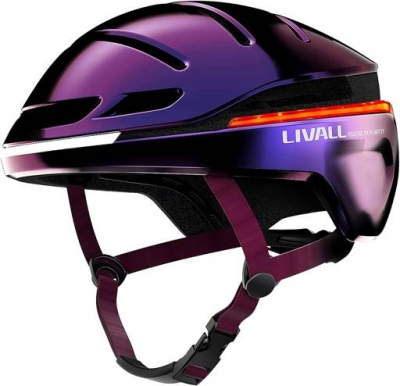 Casco Inteligente LED para Bicicletas o Scooter Livall EVO21, Talla M, Ultraviolet