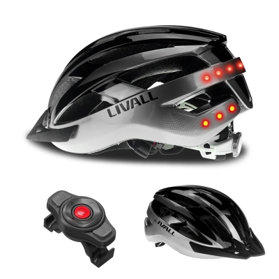Casco Inteligente LED para Bicicletas o Scooter Livall MT1 NEO, Talla L, Gris