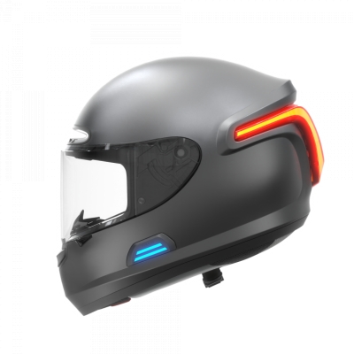Casco Inteligente Livall MC1, GPS, Leds, Control de Voz, Alerta SOS, Bluetooth,Talle XL, Gris