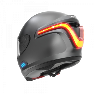 Casco Inteligente Livall MC1, GPS, Leds, Control de Voz, Alerta SOS, Bluetooth,Talle L, Gris